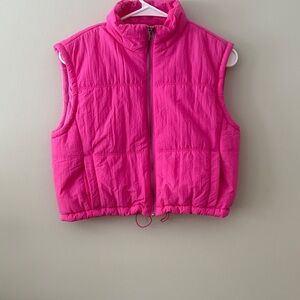Thread & Supply Pink Puffer Vest Size XS